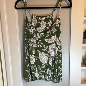 Floral Green Camisole Top
